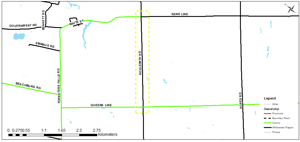 Map of Kohlsmith Road